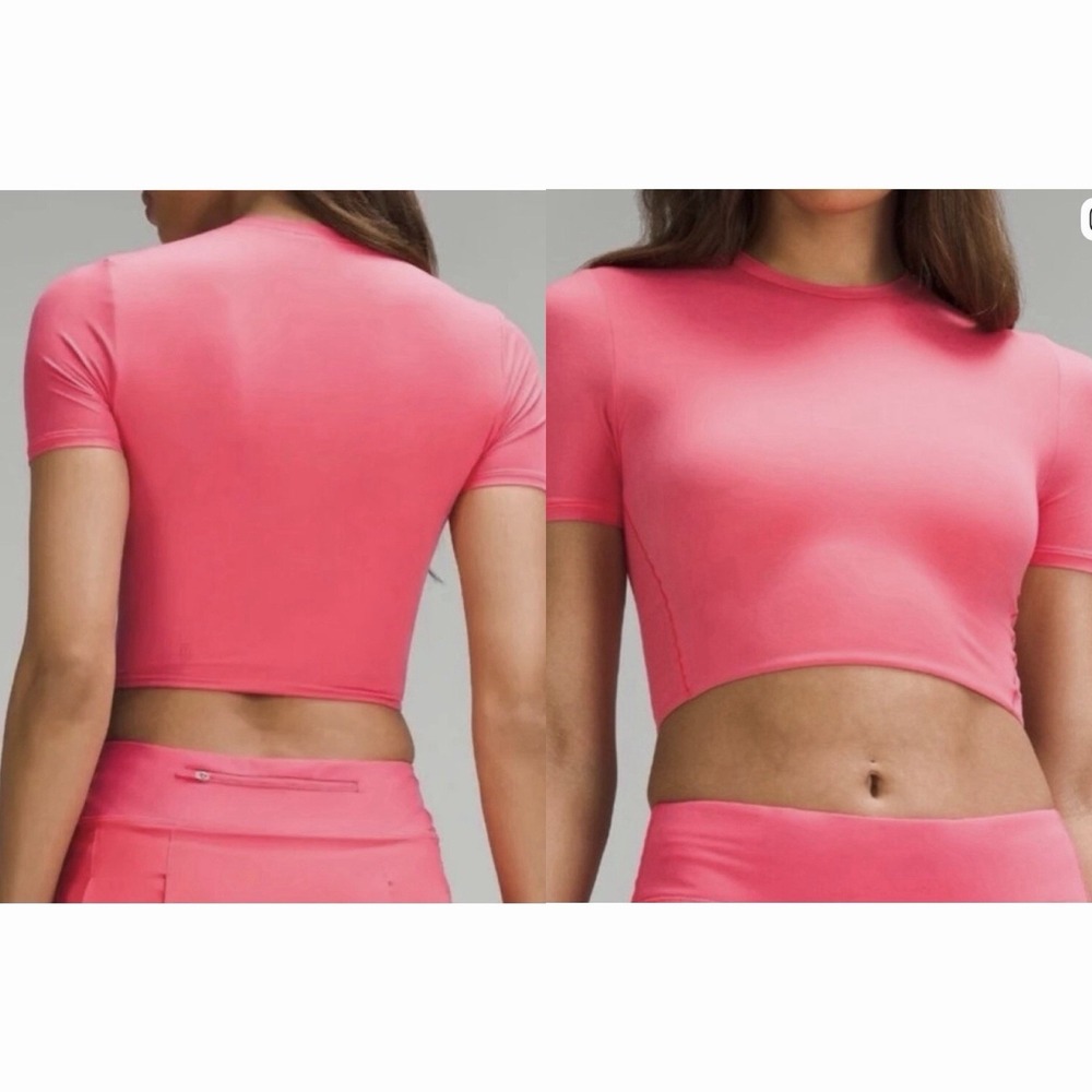Lululemon Wundermost Ultra-Soft Nulu Crewneck Cropped T-Shirt